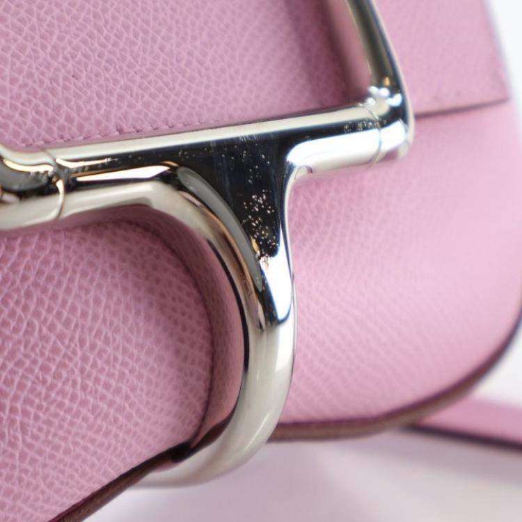 Pre Owned Hermes Mauve Sylvestre Epsom Della Cavalleria Mini