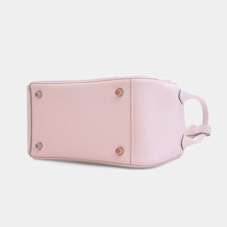 Pre Owned Hermes Mauve Pale Clemence Mini Verso Lindy 20