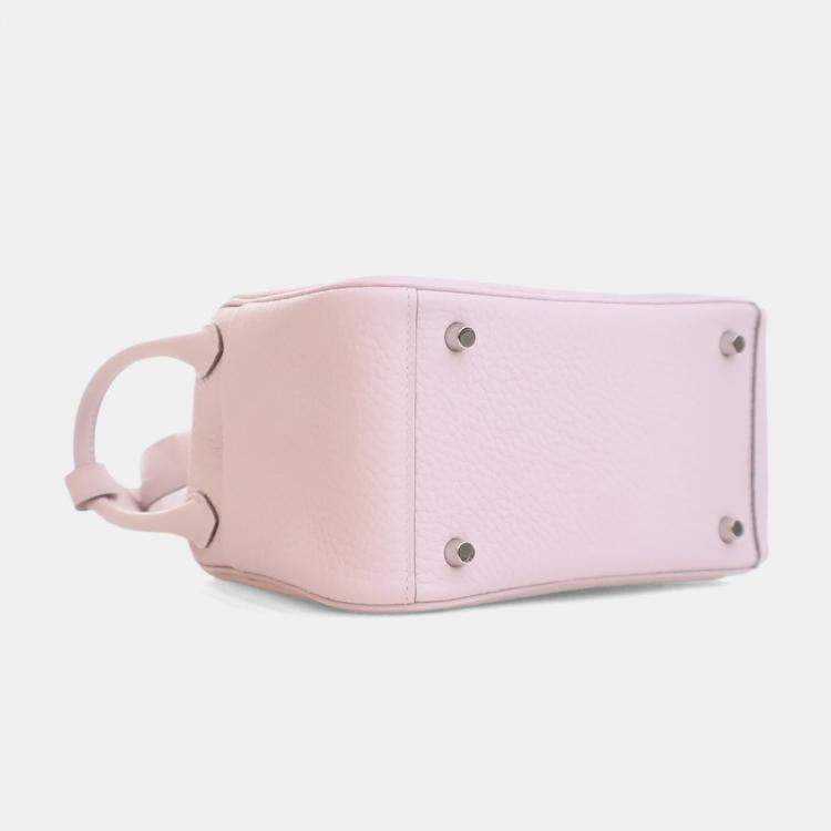 Pre Owned Hermes Mauve Pale Clemence Mini Verso Lindy 20