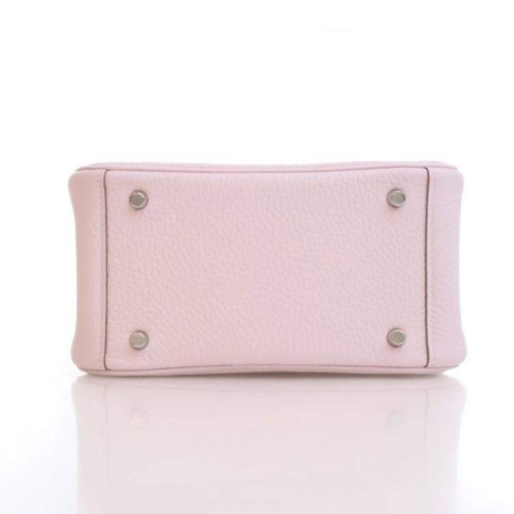 Pre Owned Hermes Mauve Pale Clemence Mini Verso Lindy 20