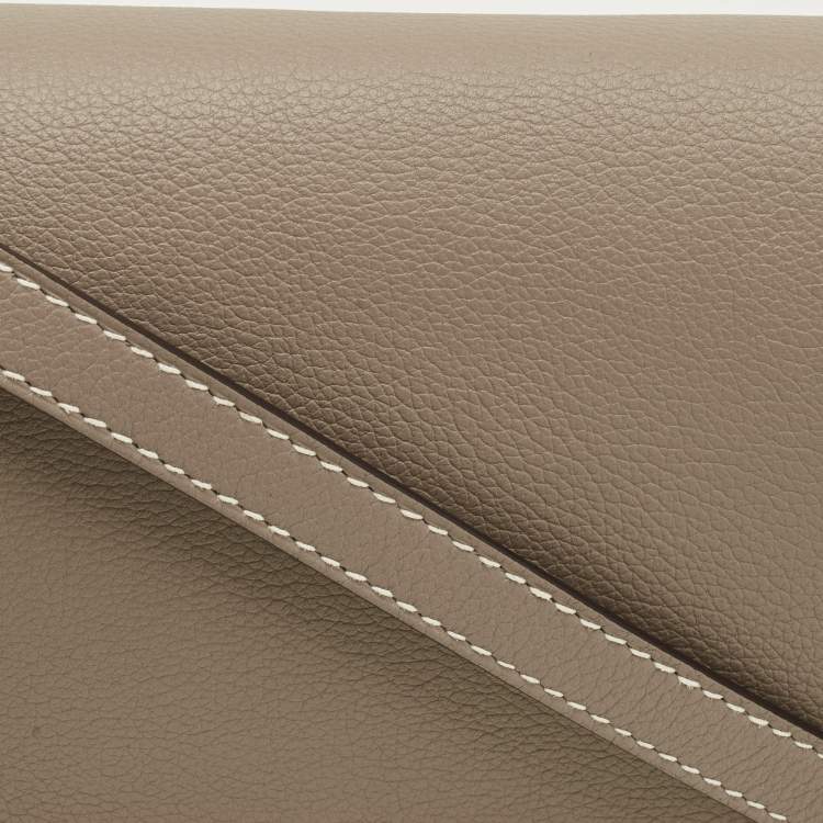 Pre Owned Hermes Roulis 23 Etoupe Evercolor Leather Shoulder Bag