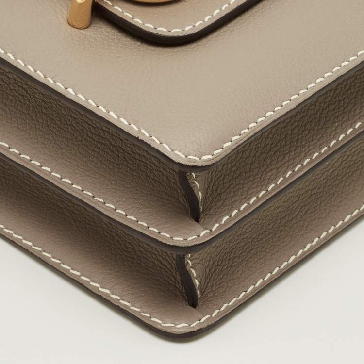 Pre Owned Hermes Roulis 23 Etoupe Evercolor Leather Shoulder Bag