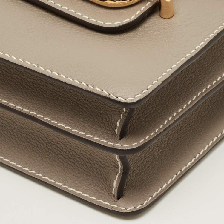 Pre Owned Hermes Roulis 23 Etoupe Evercolor Leather Shoulder Bag