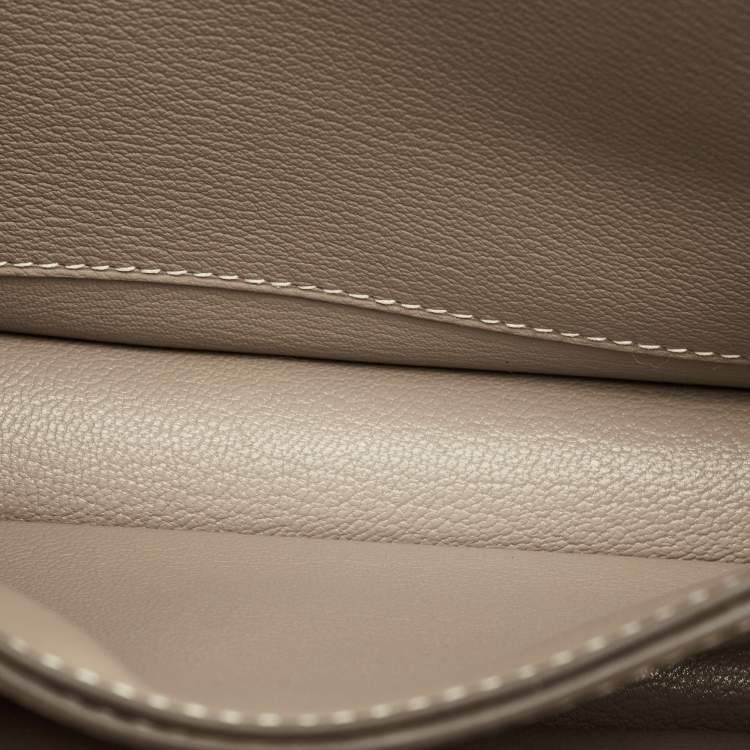 Pre Owned Hermes Roulis 23 Etoupe Evercolor Leather Shoulder Bag