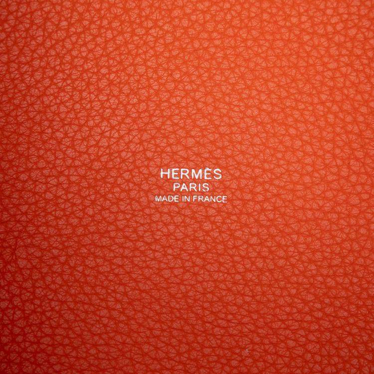 Pre Owned Hermes Orange Clemence Picotin Lock 18