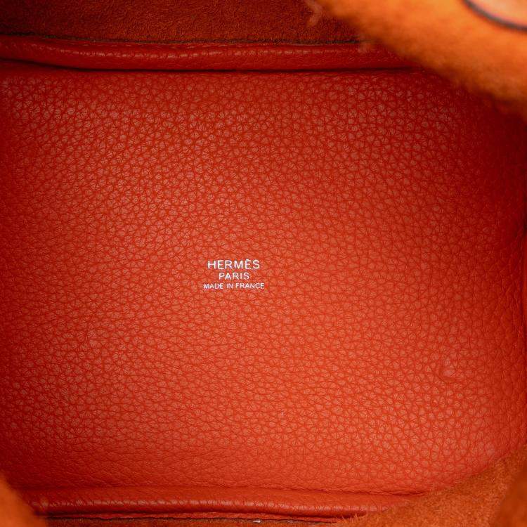 Pre Owned Hermes Orange Clemence Picotin Lock 18