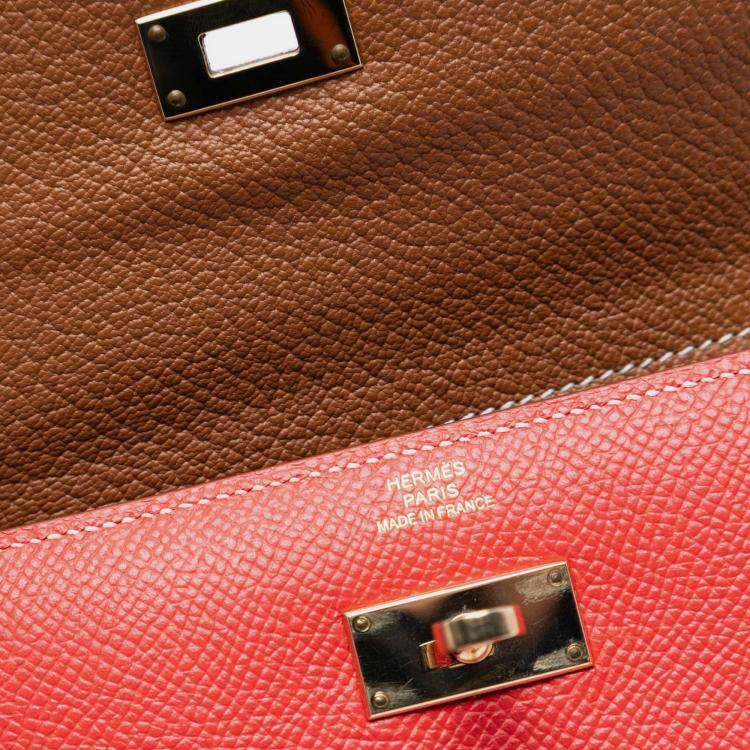  مملوكة مسبقًا Hermes Rose Jaipur Epsom Kelly Depliant Wallet
