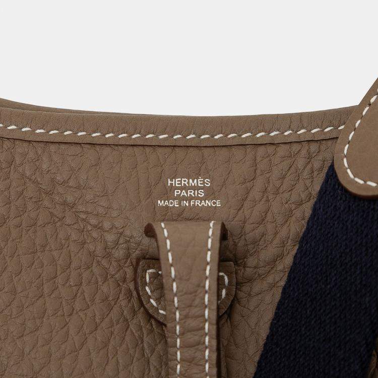 Pre Owned Hermes Etoupe Clemence Evelyne TPM