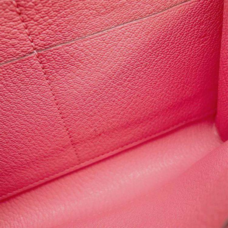 مملوكة مسبقًا Hermes Rose Azalee Chevre Mysore Clic 16 Wallet On Strap