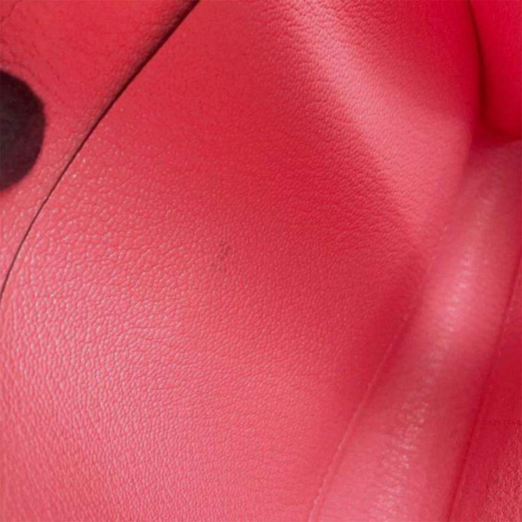 مملوكة مسبقًا Hermes Rose Azalee Chevre Mysore Clic 16 Wallet On Strap