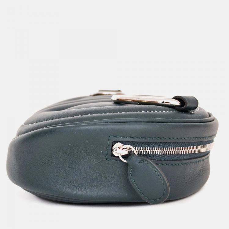 Pre Owned Hermes 2022 Teal Leather 'In The Loop' Belt Bag