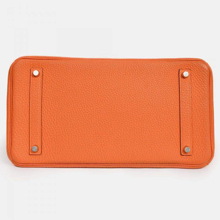 Pre Owned Hermes 2013 Orange Togo Leather Birkin 35