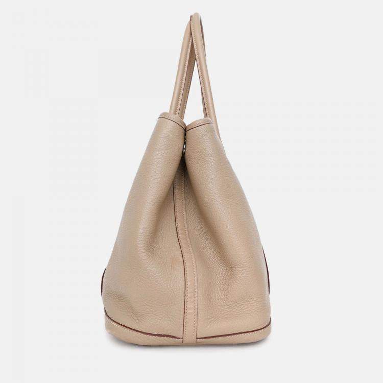 مملوكة مسبقًا Hermes Taupe Negonda Leather Garden Party 36