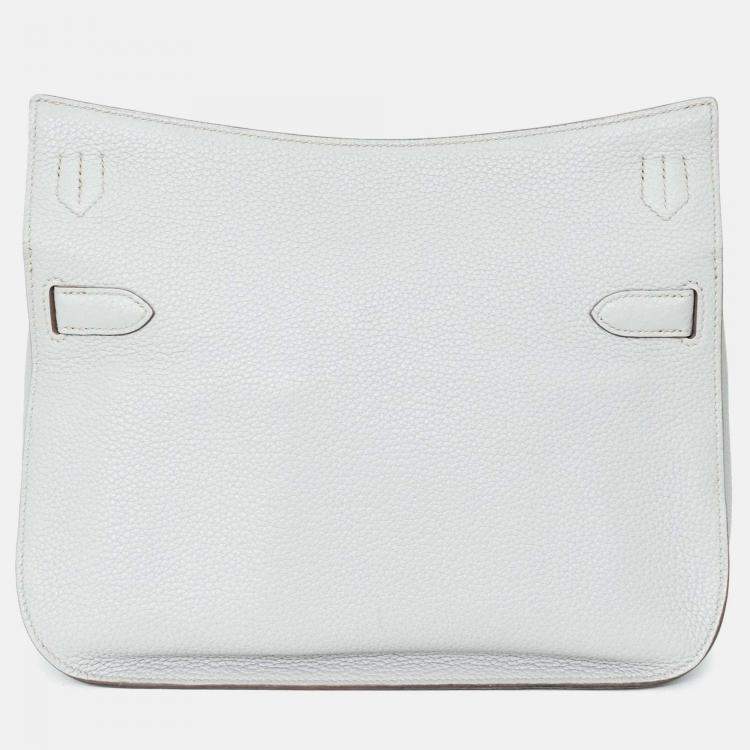 Pre Owned Hermes Light Grey Clemence Leather Jypsiere 28