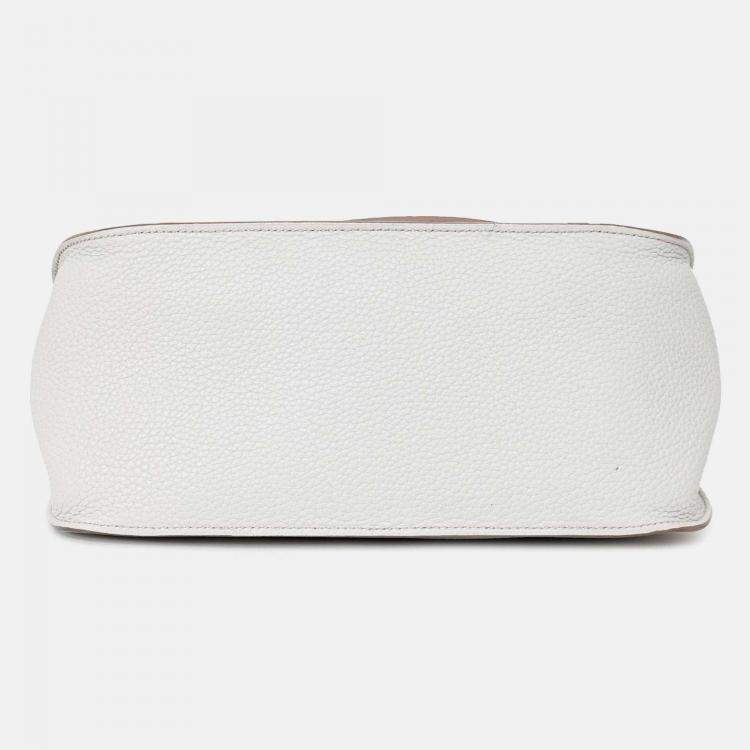 Pre Owned Hermes Light Grey Clemence Leather Jypsiere 28