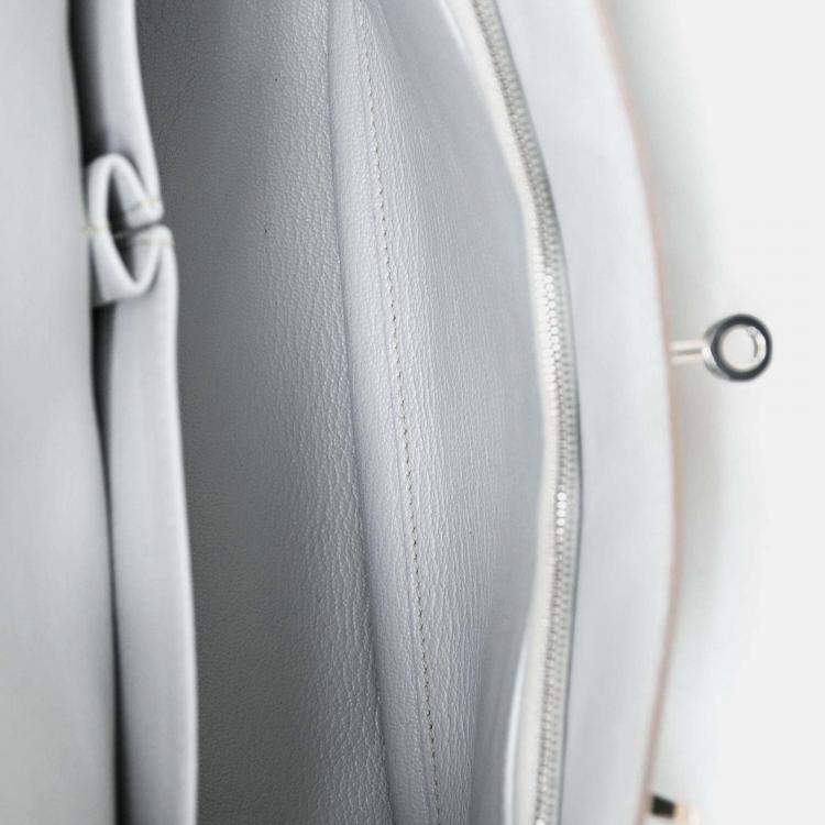 Pre Owned Hermes Light Grey Clemence Leather Jypsiere 28