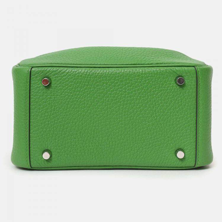 Pre Owned Hermes 2024 A9 Vert Yucca Clemence Mini Lindy 20