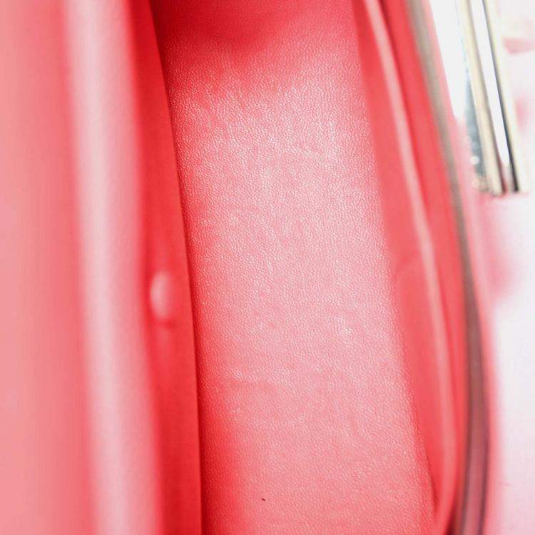 Pre Owned Hermes 2021 Rose Texas Epsom Verrou 23 Crossbody Bag