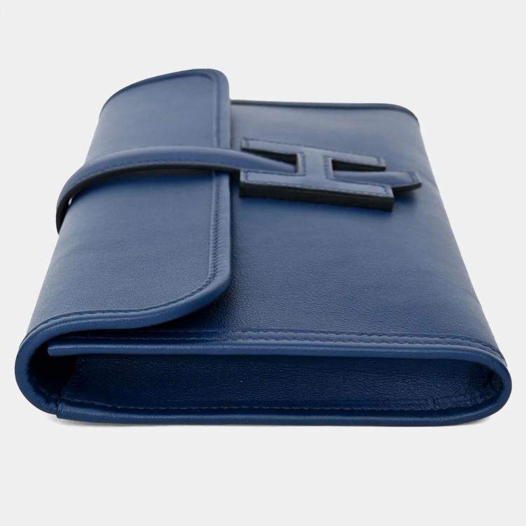 Pre Owned Hermes 2014 Blue Swift Jige Elan 29 Clutch