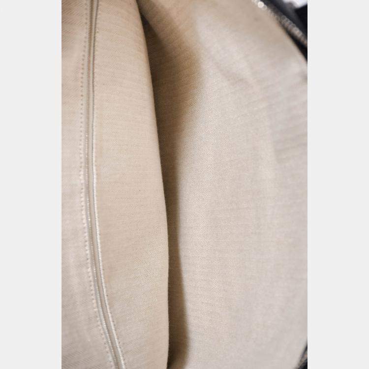 Pre Owned Hermes 2014 Black Evergrain Leather 'Hebdo' Messenger Bag