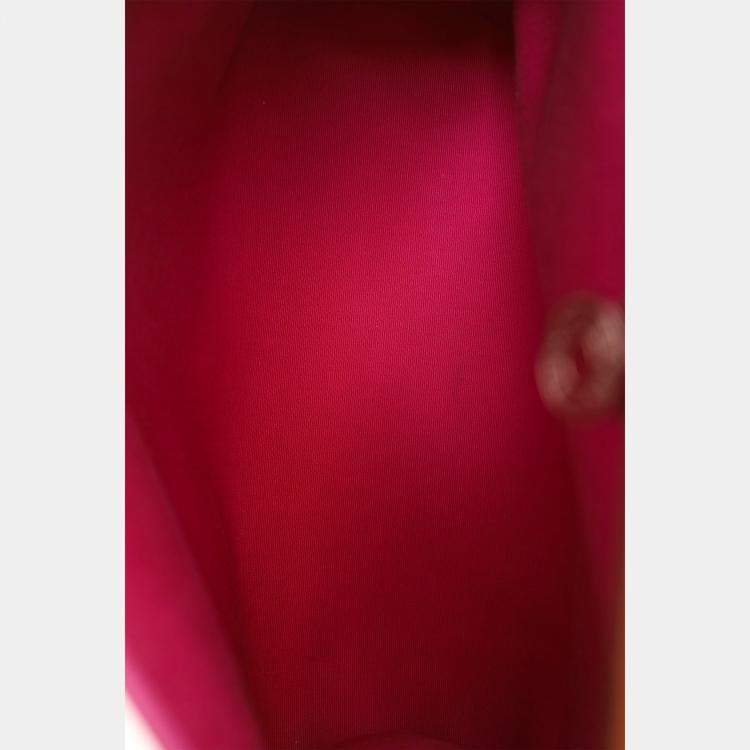 Pre Owned Hermes 2018 L3 Rose Pourpre Canvas/Leather Herbag 31