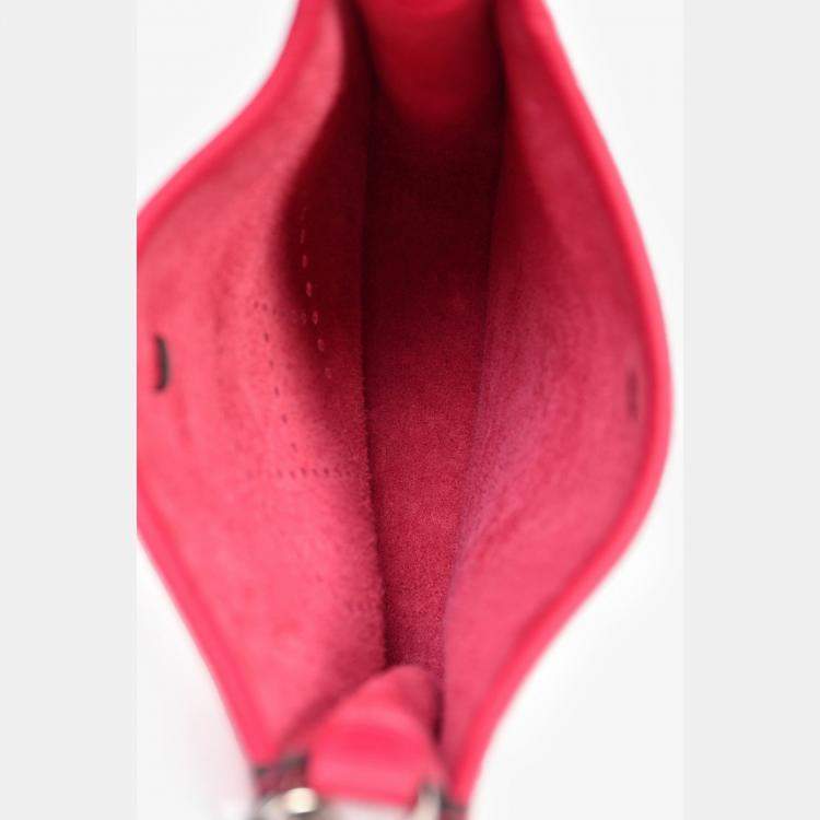 Pre Owned Hermes 2021 Pink Leather Evelyn TPM Crossbody PHW