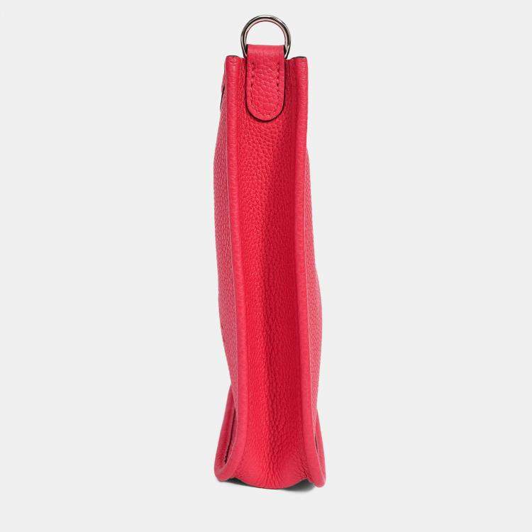 Pre Owned Hermes 2021 Pink Leather Evelyn TPM Crossbody PHW