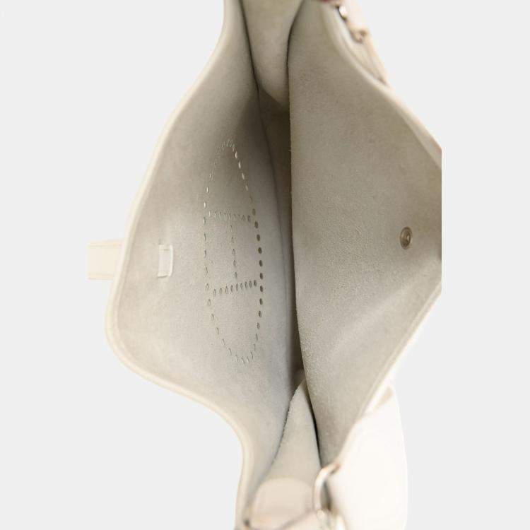 Pre Owned Hermes 2006 White Epsom Evelyn 33