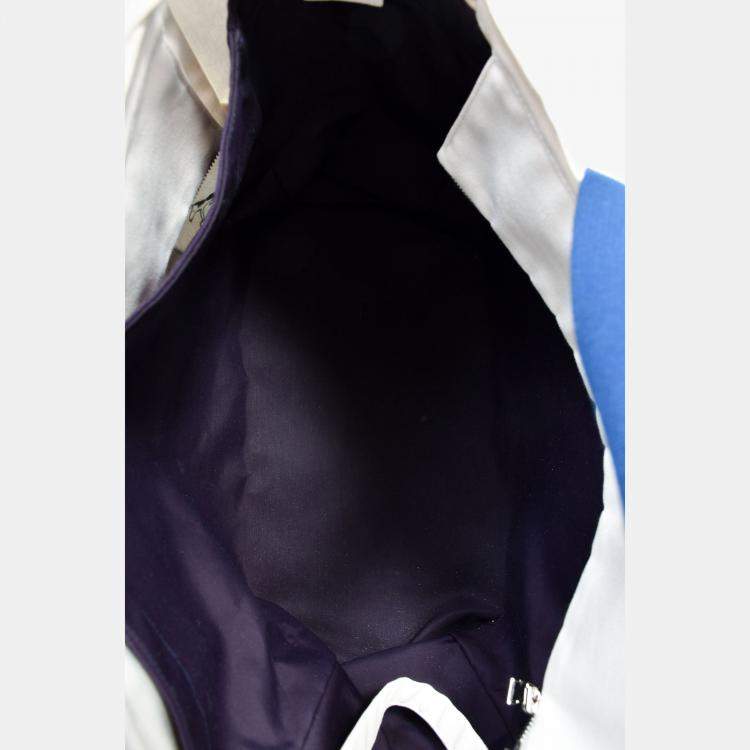 مملوكة مسبقًا Hermes White Canvas 'Adada Nappy' Tote Bag