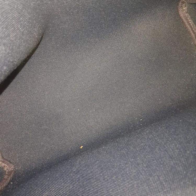 Pre Owned Hermes Black Canvas and Leather New Zip Herbag Small