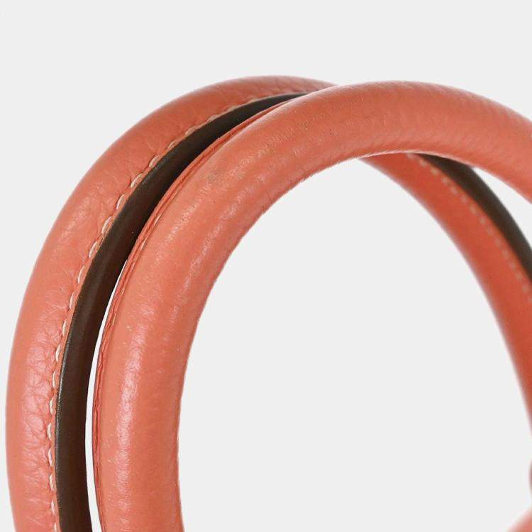 Pre Owned Hermes Birkin 35 Pink Taurillon Clemence Leather Top Handle Bag