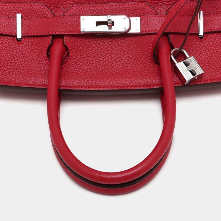 Pre Owned Hermes Rouge Casaque Togo Birkin Retourne 30