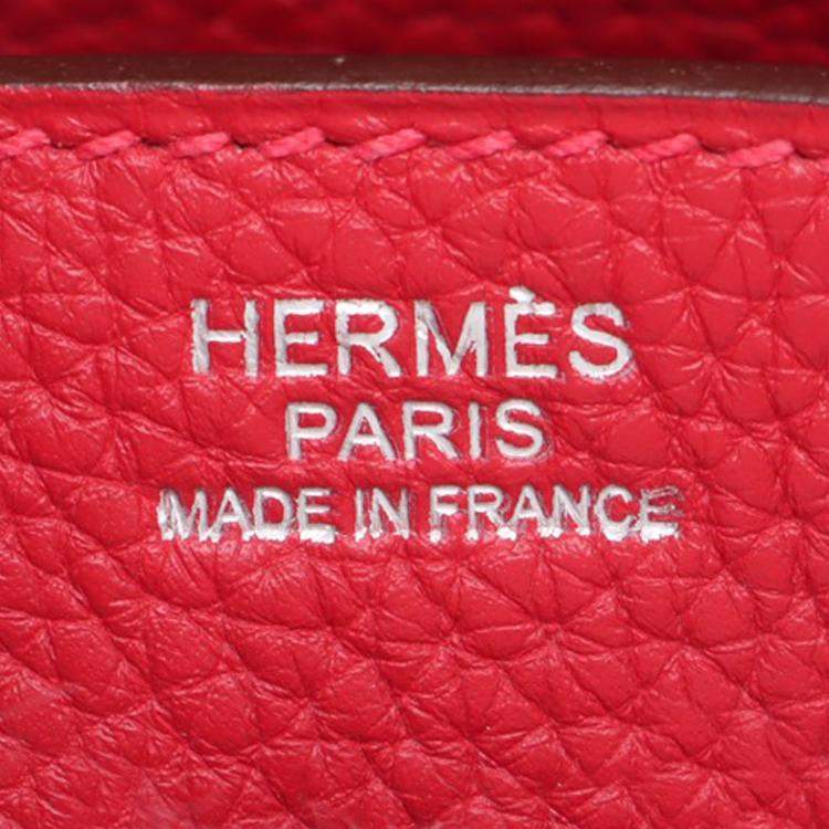 Pre Owned Hermes Rouge Casaque Togo Birkin Retourne 30