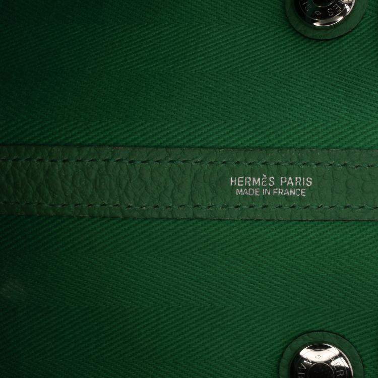 Pre Owned Hermes Bambou Toile and Negonda Garden Party 36