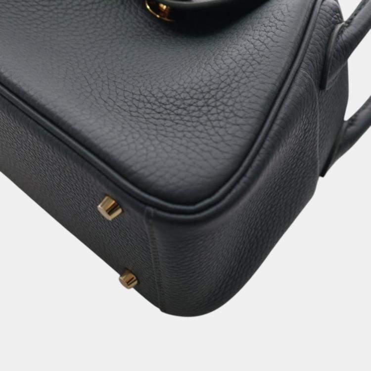 مملوكة مسبقًا Hermes Vert Mangrove Mini Clemence Lindy 20