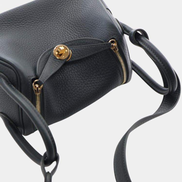 مملوكة مسبقًا Hermes Vert Mangrove Mini Clemence Lindy 20