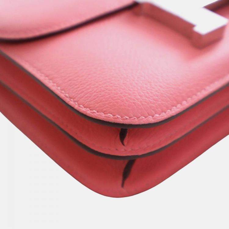 Pre Owned Hermes  Rose Azalee Mini Evercolor Constance 18