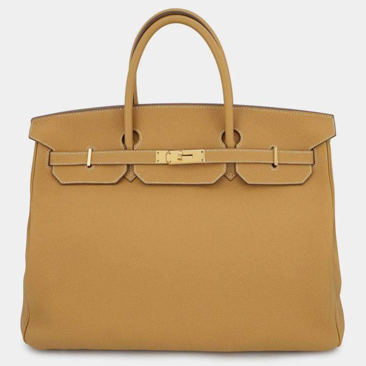 Pre Owned Hermes Birkin Natural Sable Togo Leather Size 40