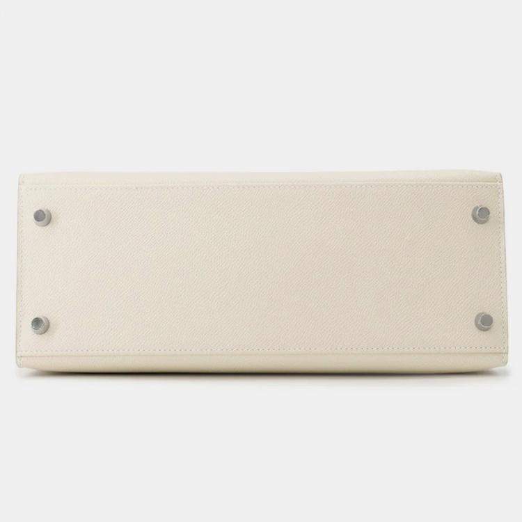 Pre Owned Hermes Kelly Sellier Craie Epsom Size 28