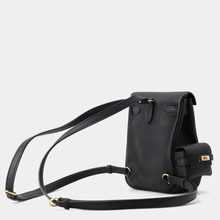 مملوكة مسبقًا Hermes Kelly Jump Black Swift Leather