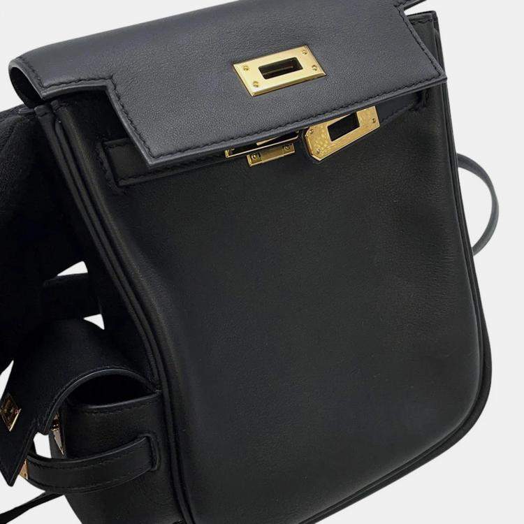 مملوكة مسبقًا Hermes Kelly Jump Black Swift Leather
