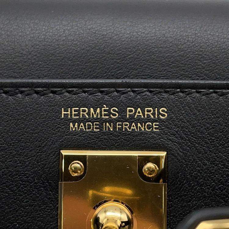 مملوكة مسبقًا Hermes Kelly Jump Black Swift Leather