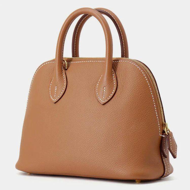 Pre Owned Hermes Bolide 1923 Gold Evercolor Size Mini