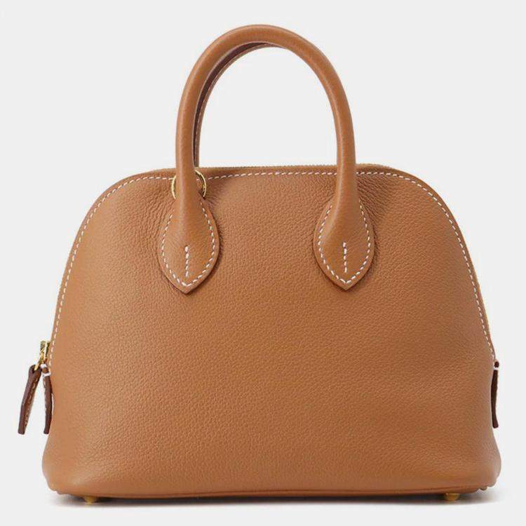 Pre Owned Hermes Bolide 1923 Gold Evercolor Size Mini