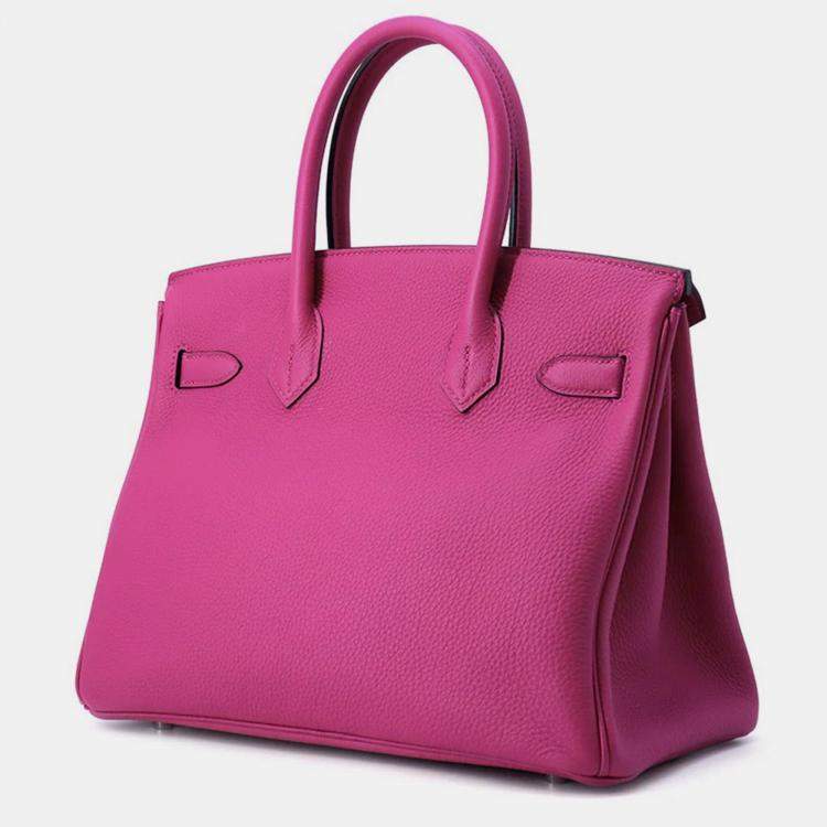 Pre Owned Hermes Birkin Rose Purple Togo Leather Size 30