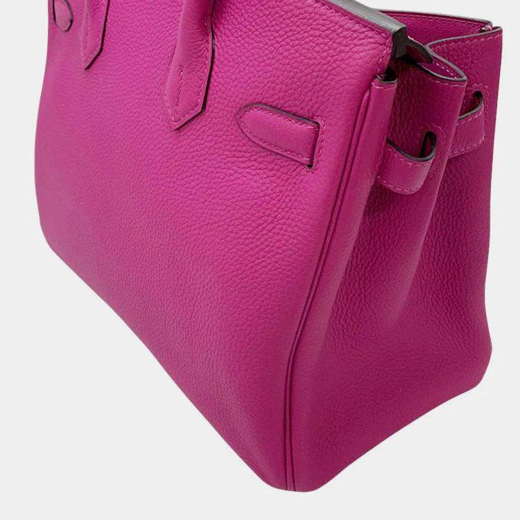 Pre Owned Hermes Birkin Rose Purple Togo Leather Size 30