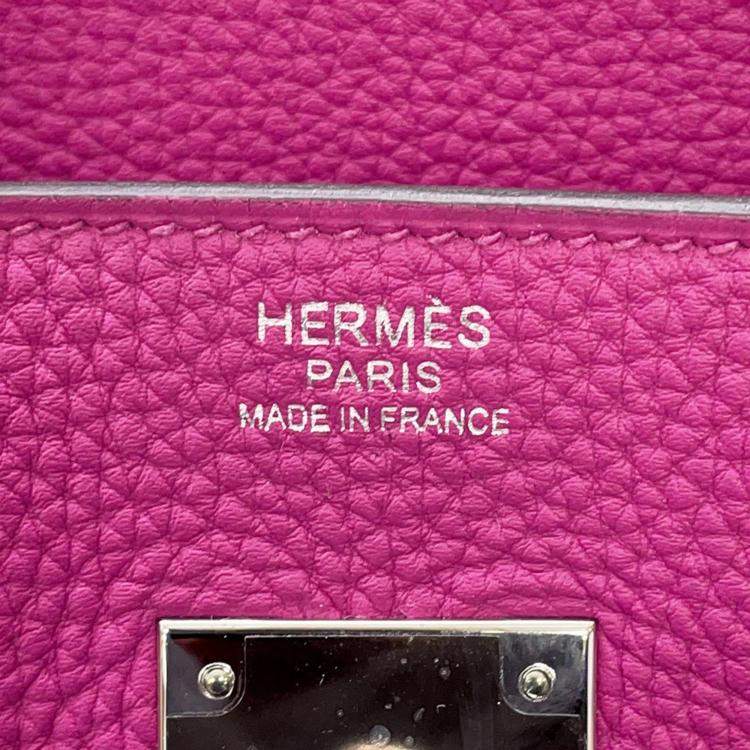 Pre Owned Hermes Birkin Rose Purple Togo Leather Size 30