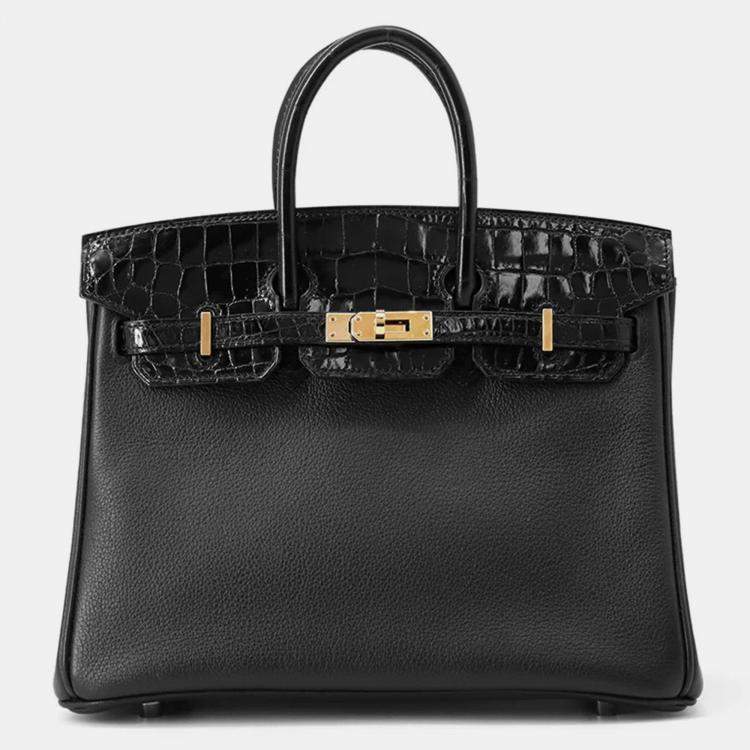 Pre Owned Hermes Birkin Touch Black Niloticus Taurillon Size 25