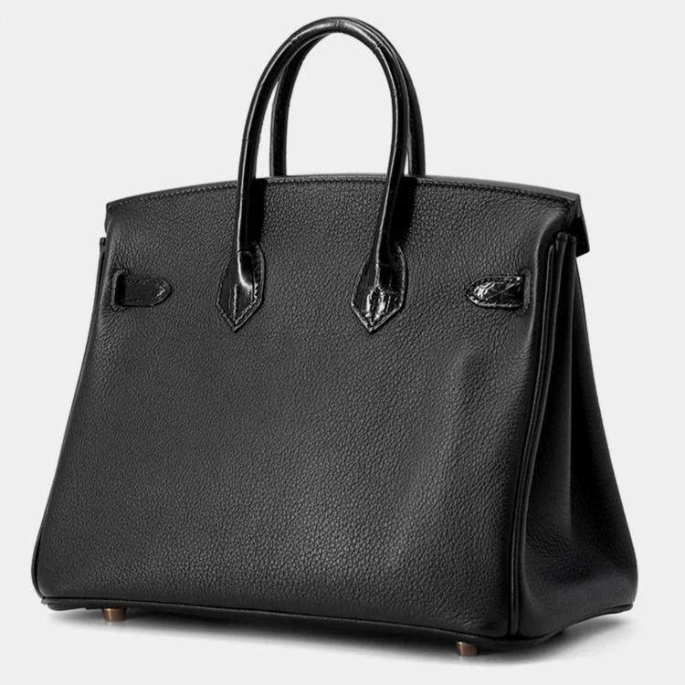 Pre Owned Hermes Birkin Touch Black Niloticus Taurillon Size 25