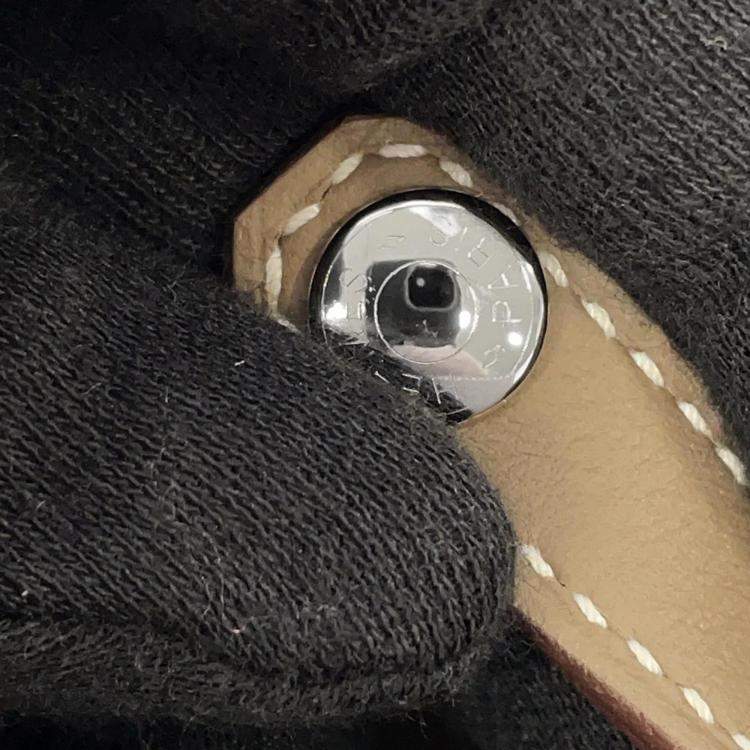 Pre Owned Hermes Birkin Shadow 25 Etoupe Swift Calfskin Leather Top Handle Bag